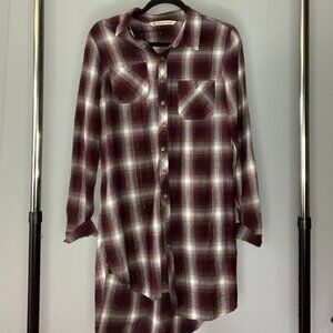 Maroon Flannel Dress